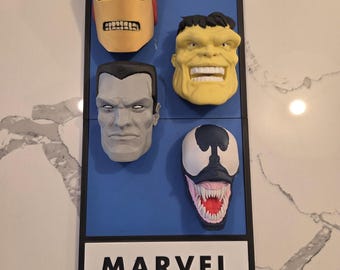 Comic Corner Box Display Rahmen | Großes 3D gedrucktes Kopf Büste Brett | Wandaufsteller