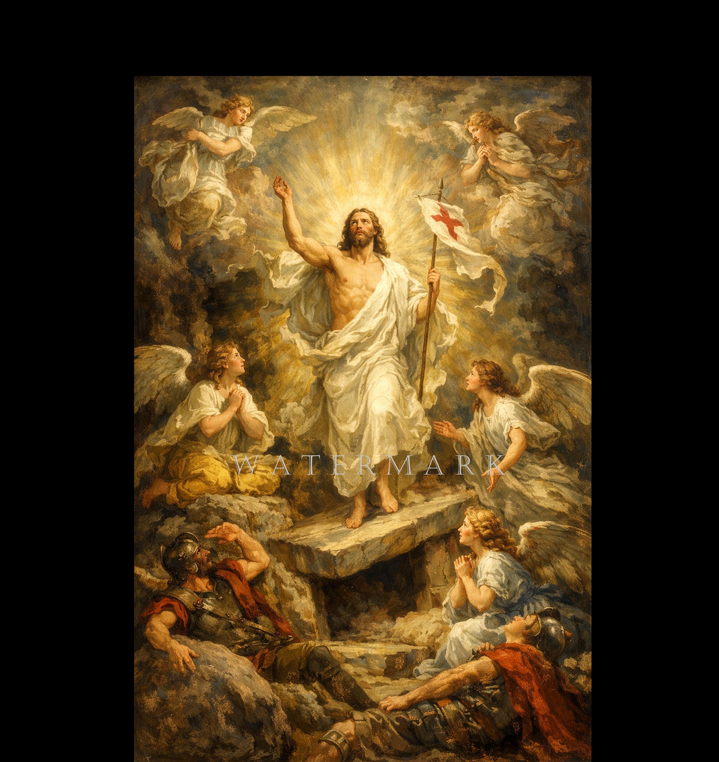 The Resurrection of Jesus Digital Oil Painting DIGITAL DOWNLOAD - Etsy