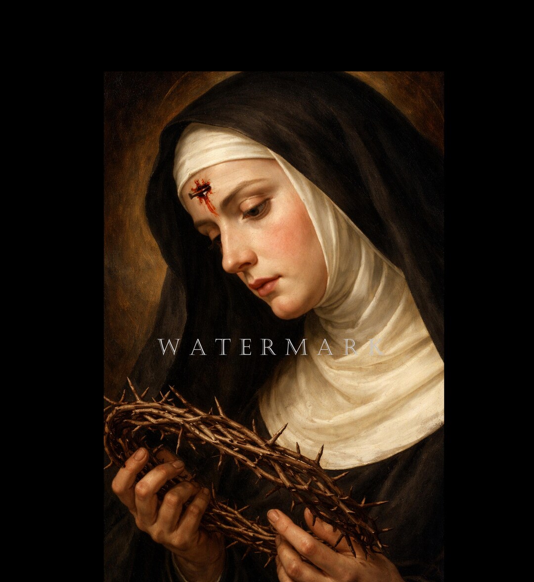 Saint Rita of Cascia Digital Oil Painting DIGITAL DOWNLOAD - Etsy