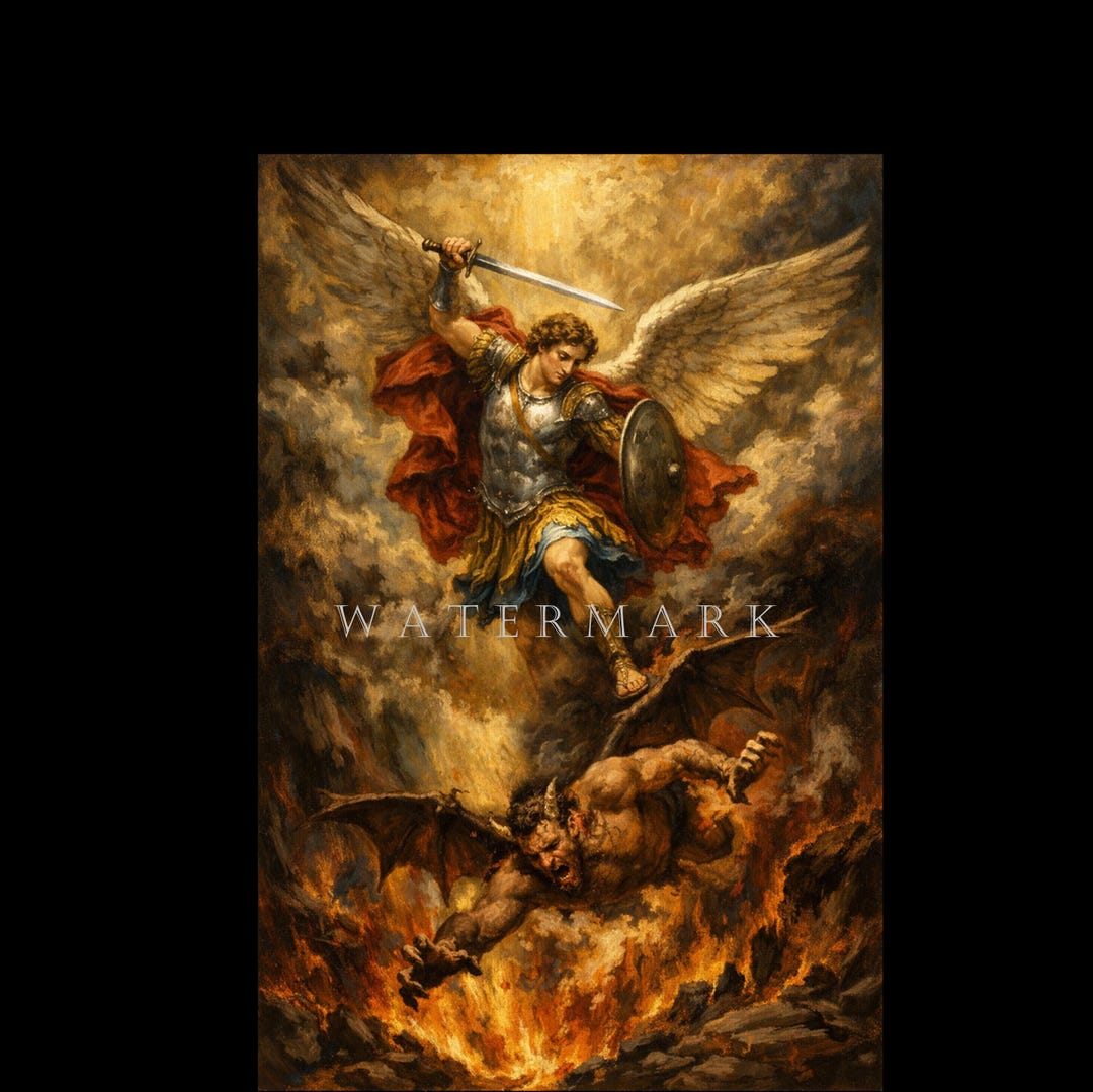 Saint Michael the Archangel Digital Oil Painting DIGITAL DOWNLOAD - Etsy