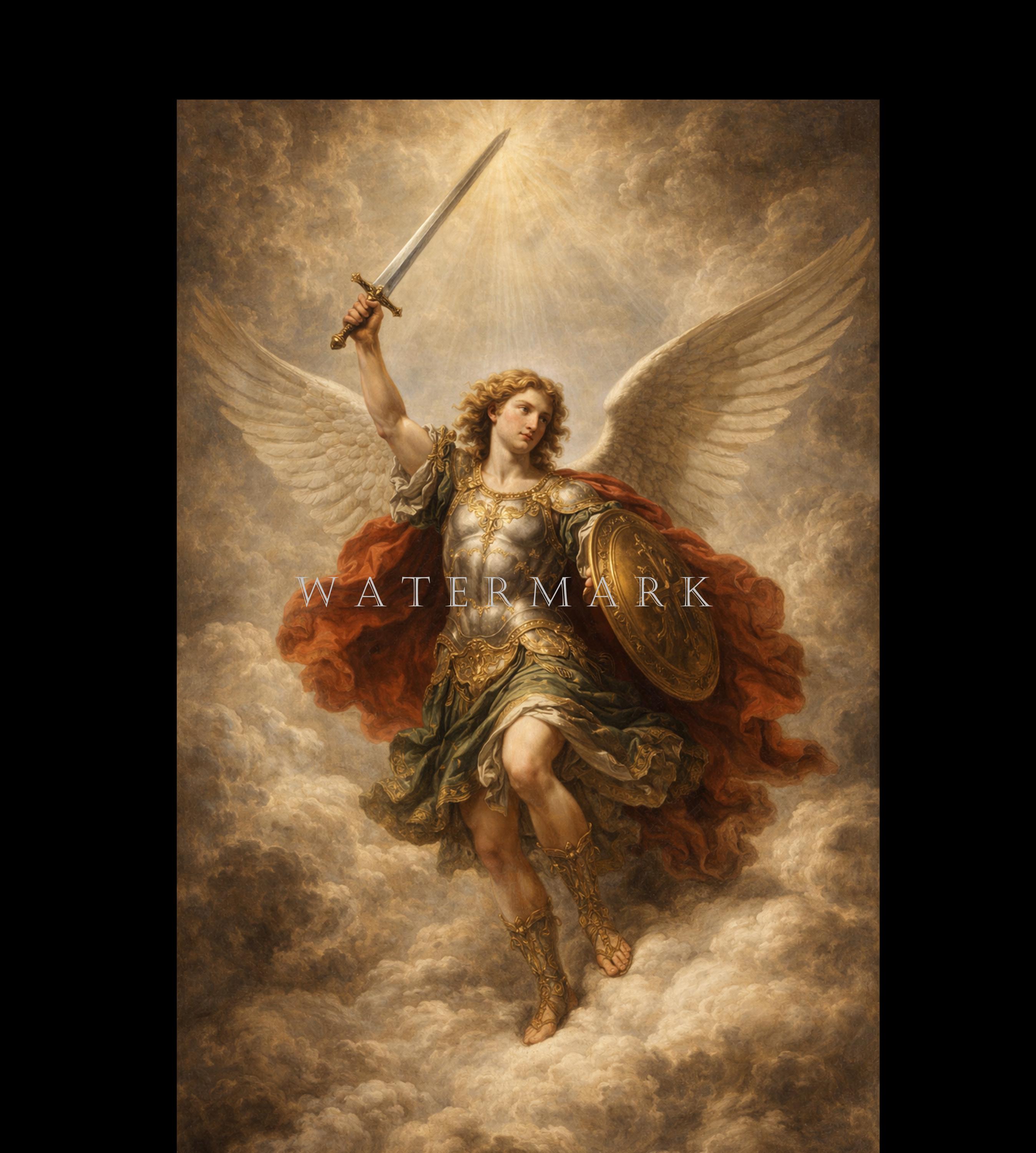 Saint Michael the Archangel Digital Oil Painting DIGITAL DOWNLOAD - Etsy