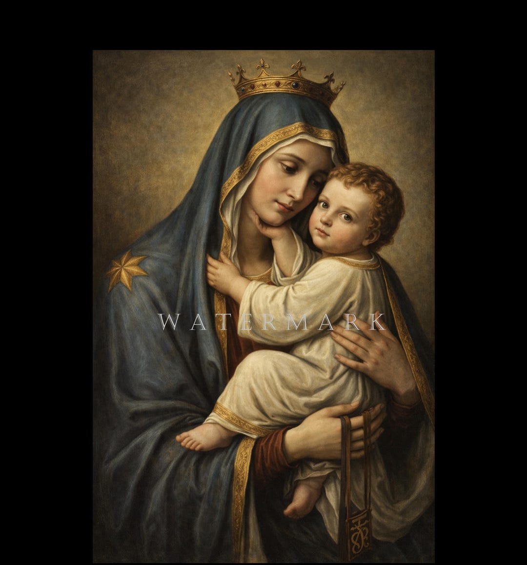 Our Lady of Mt. Carmel Digital Oil Painting DIGITAL DOWNLOAD - Etsy
