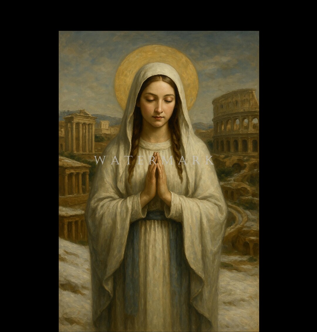Our Lady of the Snows Digital Oil Painting DIGITAL DOWNLOAD - Etsy