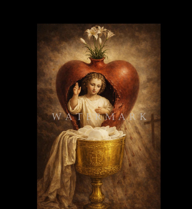 The Most Sacred Heart of Jesus Digital Oil Painting DIGITAL DOWNLOAD - Etsy