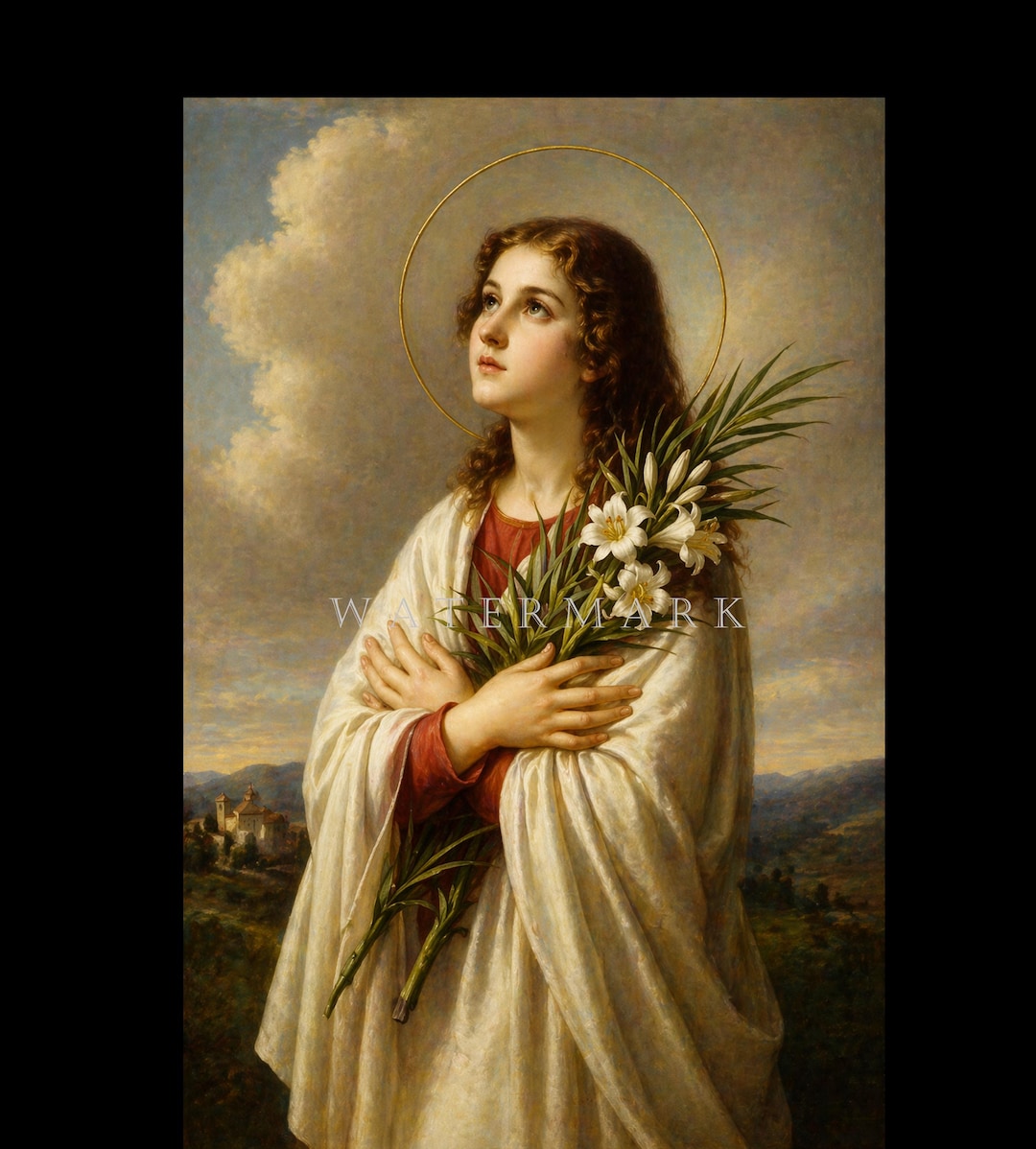 Saint Maria Goretti Digital Oil Painting DIGITAL DOWNLOAD - Etsy