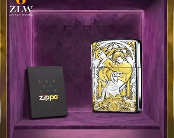 Anime Sammler Geschenk Zippo Feuerzeug Design, Feuer Phoenix Gravur Kunstwerk, Geburtstagsgeschenk für ihn, Herren Accessoires, Jahrestag Geschenkidee