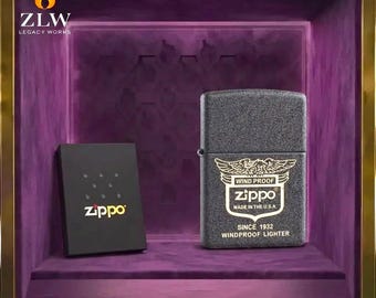 Einzigartiges Sammlerstück Feuerzeug Zippo winddicht Vintage Stil Metall Design Geschenk für ihn Jahrestag Geburtstagsgeschenk Herrenzubehör USA Made Piece