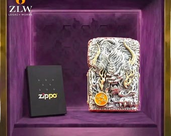 Imperial Dragon Zippo Feuerzeug Antikes Relief Design, Sammler Geschenk für ihn, Herren Accessoires, Vatertagsgeschenk, orientalischer Stil