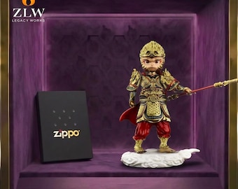 Krieger Affe Sammler Geschenk für ihn, künstlerisches Zippo-Feuerzeug, Herrenzubehör, Geburtstagsgeschenk, Jahrestagsgeschenk, Vatertagsgeschenk