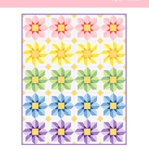 Chromatic Blooms Quilt Pattern PDF