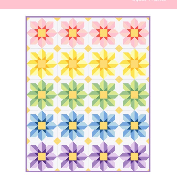 Chromatic Blooms Quilt Pattern PDF