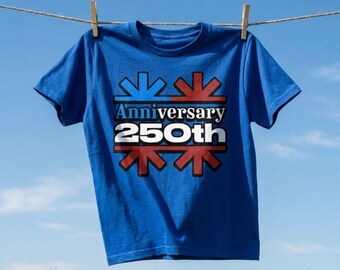 Retro 250th Anniversary Shirt | 1776 Firework Independence Day Tee, Vintage 4th of July Graphic Top, USA Patriotic Clothing