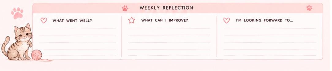 Cute Cat Weekly Planner Printable | Kawaii Kitten Planner PDF ...