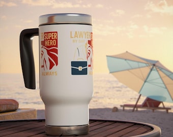 Tazza da viaggio "Avvocato Supereroe Sempre" / Acciaio inossidabile 414 ml