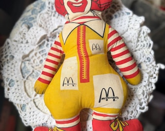 1978 Ronald Mcdonald Whistle Doll 21 Inches Tall IOB in Original