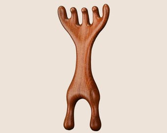 Wooden Scalp Massager Comb, Natural Wood Head Massage Tool, Scalp Care Comb, Stress Relief Tool, Hair Growth Massage, Self Care Gift