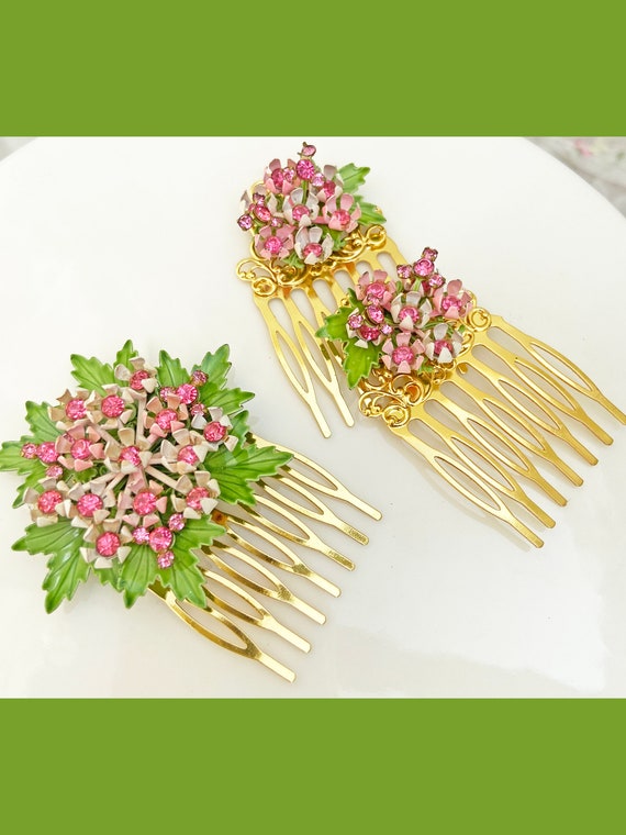 Stunning 3 piece Decorated Hair Comb Set ~ Hair J… - image 10