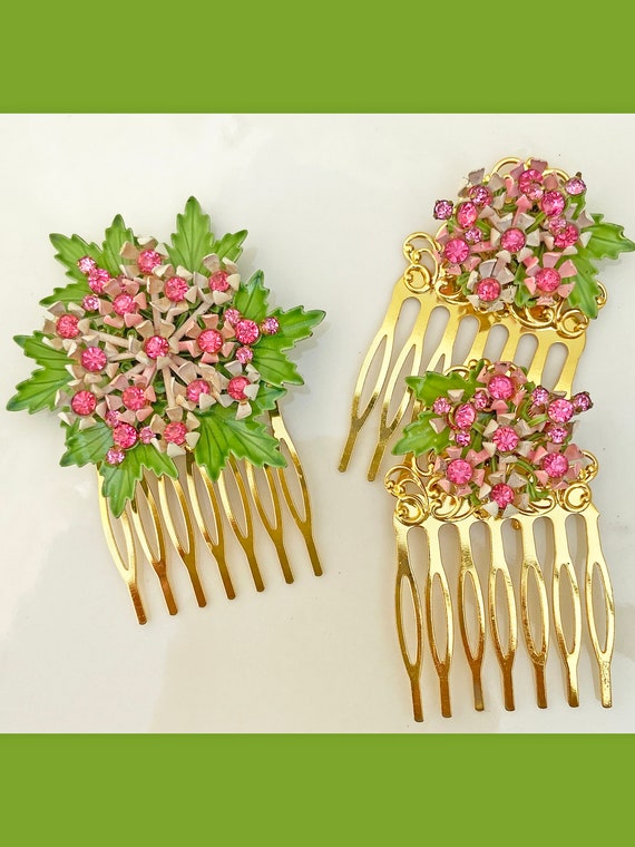 Stunning 3 piece Decorated Hair Comb Set ~ Hair J… - image 1