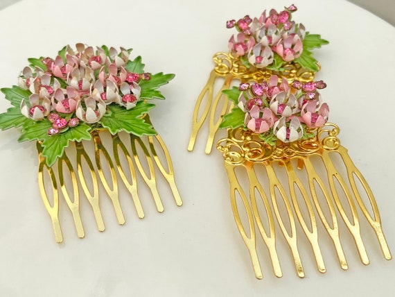 Stunning 3 piece Decorated Hair Comb Set ~ Hair J… - image 8