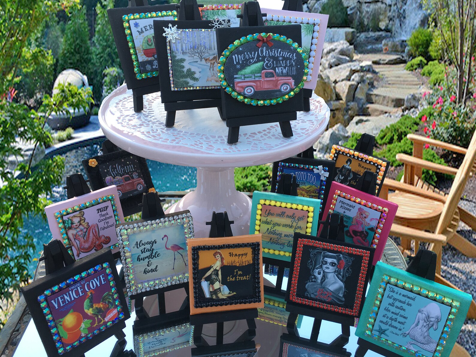 Home Decor Art Mini Embellished Easel / Picture Perfect Etsy