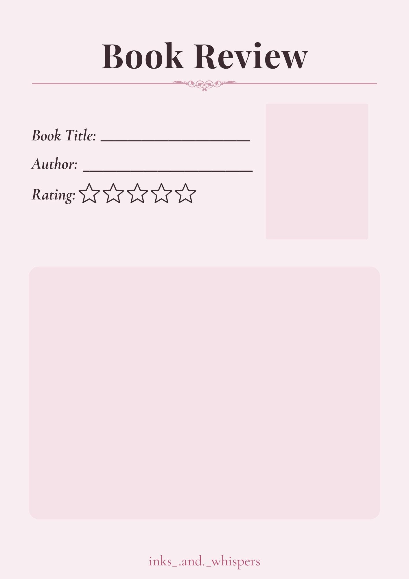 Aesthetic Reading Journal Printable, Book Tracker PDF, Book Review ...