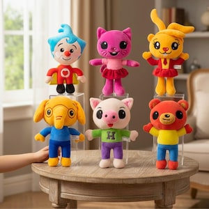Peluche Pocoyo – Lot De 6 Personnages – Pocoyo, Elly, Nina, Pato, Loula & Oiseau – 23 à 28 Cm