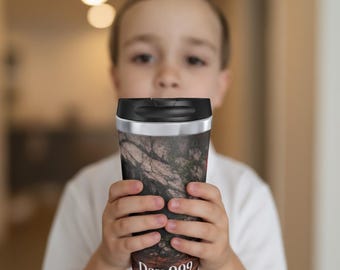 Fantasy Stainless Steel Travel Mug 450ml 15oz, Red Eyes, Gaming Style Tumbler blox craft