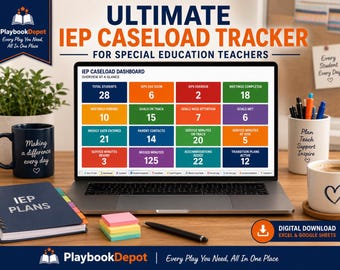 IEP Caseload Tracker | Excel & Google Sheets for Special Education Teachers | Goal Progress Service Minutes IEP Dashboard | Digital Download