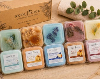Skin Juice Luxury Artisan Soap Set – 5 Botanical Dessert Inspired Soaps – Spa Gift Set – Handcrafted Goat Milk Soap Collection