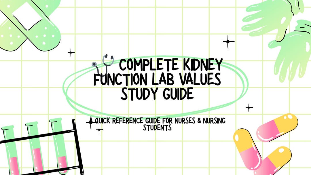 Kidney Function Lab Values Study Guide: Renal Labs, Ranges, Nursing ...