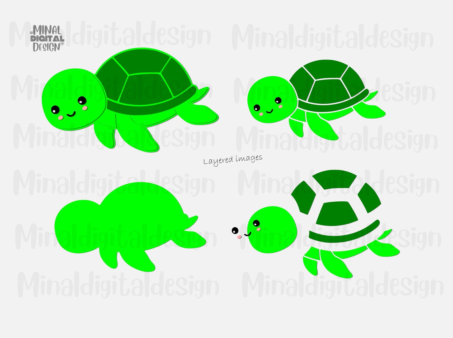 Turtle Pff Turtle SVG Bundle, Cricut Animal Bundle Silhouette Design, Png Eps Dxf ...