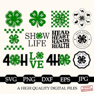 4H SVG Bundle, Show Life Livestock Cut Files, Farm Fair Shirt Design (Digital Download)