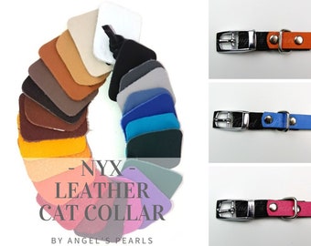 Collier Chat Cuir Etsy