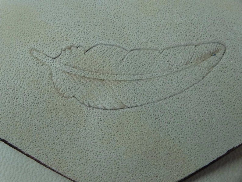 Feather Print Vegetable Tanned Leather Men/'s Leather Card Holder Women/'s Leather Card Holder Nude Card Holder Hand Sewn MANDY