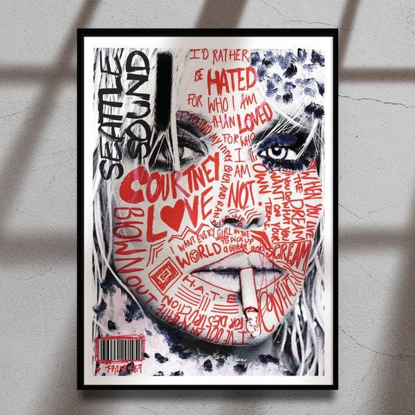 Courtney Love Cobain, Kurt Cobains wife Hole/Nirvana Art Print