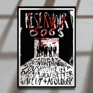 Reservoir Dogs Movie Art Print a Film by Quentin Tarantino Painted Art Print