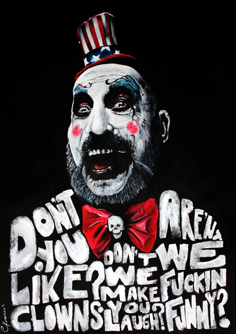 Limited Edition Captain Spaulding Painted Art Print | Etsy