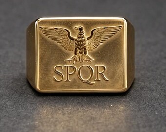 SPQR Roman Ring - Senatus Populusque Romanus 18K Gold