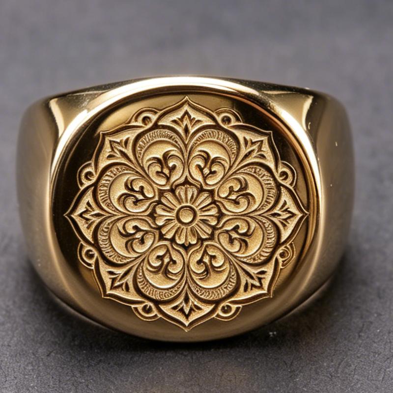 10K Gold Ring UK Daisy Wheel Hexafoil Six Petal Apotropaic - Etsy