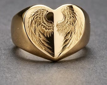 Ali dAngelo Italian Angel Wings 18K Gold Ring