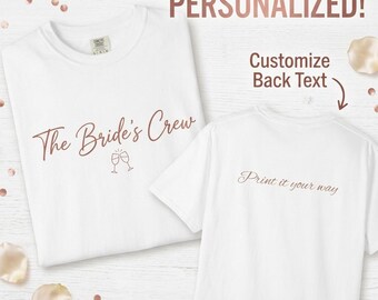 Magliette per addio al nubilato, magliette coordinate per il gruppo della sposa, magliette personalizzate per la sposa, regali per le damigelle, merchandising per il giorno del matrimonio