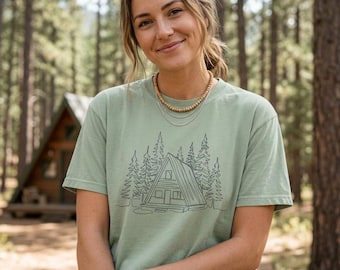 Lake Life Apparel Cabin Core Shirt Oversized Comfort Colors Graphic Tee Up North Vacation Unisex Camping Clothes Couples Matching Getaway