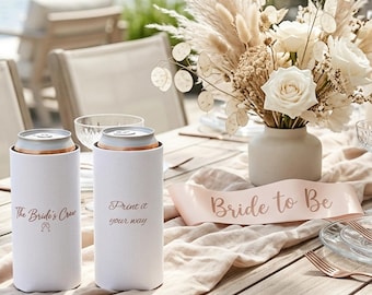 Bomboniere per addio al nubilato, confezione multipla di portabevande per la sposa, regalo per addio al nubilato a tema lago, custodia per bevande per weekend di addio al nubilato in baita, portabevande personalizzato sottile per lattine