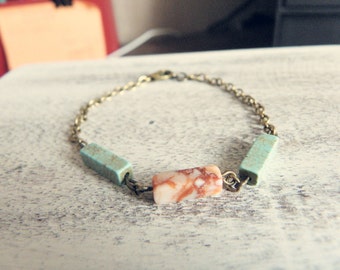 BRACELET // turquoise, gemstone, chain