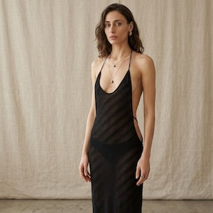 cleavage showing long dresses Kliou Shiny Spaghetti Strap Maxi Dress Women