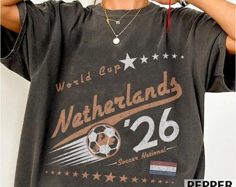 Camiseta retro de fútbol de los Países Bajos, colores cómodos, camiseta gráfica de equipo de fútbol de los 90.
