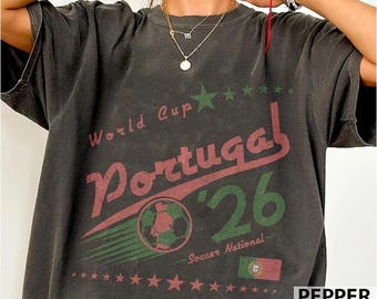 Camiseta retro de Portugal con colores cómodos para el fútbol mundial, camiseta gráfica de equipo de fútbol de los 90.