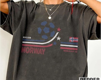 Retro Norwegen Fußball Welt 2026 Komfort Farben Shirt, 2026 Fußball Fan Shirt, Geschenk für Fan Vatertag