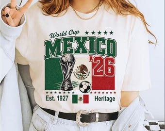 Mexiko WM 2026 Est. 1927 Erben-Shirt | Vaterländisches mexikanisches Fußball-Fan-Geschenk | Vintage Fussball T-Shirt