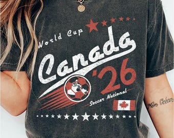 Retro Canada Fussball World Comfort Colors Shirt, 90er Jahre Fussball Team World Graphic Tee